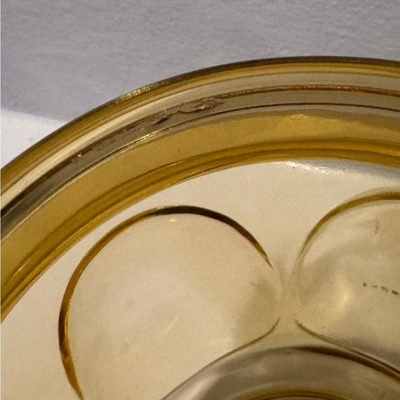 Vintage LE Smith Honey Amber Bubble Glass Apothecary Jar, Canister, Cookie Jar - Picture 7 of 10